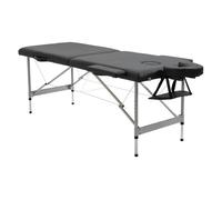 HOMCOM Camilla de Masaje Plegable Portátil Altura Ajustable 7 Posiciones Reposacabezas Apoyabrazos 186x71x62-83 cm Negro Aosom España