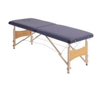 HOMCOM Camilla de Masaje Plegable Mesa de Masaje Portátil con Reposacabezas Marco de Madera Camilla Fisioterapia con Altura Regulable y Bolsa de Transporte 186x60x61-87 cm Púrpura
