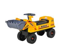 HOMCOM Camion Correpasillos Tractor sin Pedales para Niños de 2-3 Años con Pala Excavadora Espacio de Almacenaje Oculto y Bocina 70x26x37 cm Amarillo