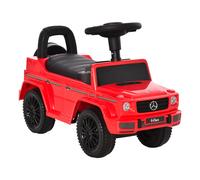 HOMCOM Camión portador para niños vehículo a empujar con licencia de Mercedes Benz 12-36 meses maletero claxon faros rojo