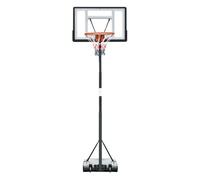HOMCOM Canasta de Baloncesto con Soporte Móvil con Ruedas Aro de Basket con Base Rellenable para Niños y Adultos 86x153x302-352cm Negro Aosom España