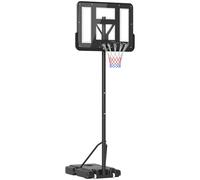 HOMCOM Canasta de Baloncesto Exterior Altura Ajustable 220-365 cm Negro