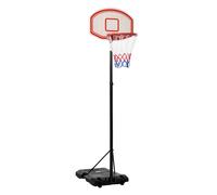HOMCOM Canasta de Baloncesto, Soporte de Baloncesto, Ajustable en Altura, con Ruedas, Rellenable con Agua, Negro