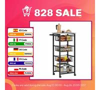 HOMCOM Carrito de Cocina, Carrito Verdulero para Cocina con Ruedas, 4 Cestas Deslizables y Marco de Acero, Carrito Auxiliar para Comedor, 49,5x31x91 cm, Gris Claro