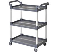 Homcom Carro de Almacenamiento 88x44x93 cm Plateado y Gris