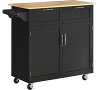 Homcom Carro de Cocina 104x46x91 cm Negro