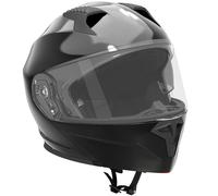 HOMCOM Casco de Moto Integral ECE Talla XL-61-62cm Doble Visera Cabezal Anticolisión Ventilaciones Negro Unisex Aosom España