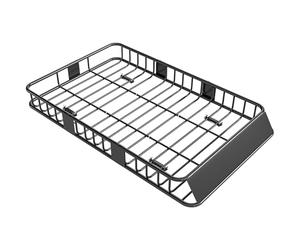 HOMCOM Cesta de Techo Coche Longitud Ajustable Baca Techo Universal Maletero Cesta Maletero Estante Metal Negro 162 x 99 x 16 cm