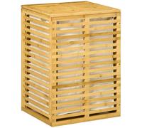 HOMCOM Cesto de Ropa en Bambú con Saco de Tela Desmontable y Tapa - 44x37x62,5 cm Aosom España