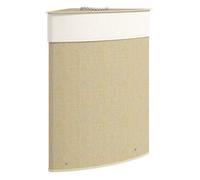 HOMCOM Cesto Ropa Sucia de Bambú para Esquina de 55L con Tapa y Asa, Cubo Ropa Sucia con Bolsa Extraíble y Lavable para Baño, Dormitorio, 35x35x60 cm, Crema