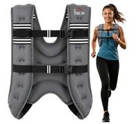 HOMCOM Chaleco con peso de 8 kg, chaleco de peso para correr con correas ajustables, práctico bolsillo y tiras reflectantes, para hombres y mujeres, ejercicio cardiovascular, entrenamiento de fuerza