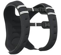 HOMCOM Chaleco Lastrado 5 kg con 2 Correas Ajustables y Bandas Reflectantes para Entrenamiento de Fuerza Jogging Negro