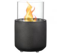 HOMCOM Chimenea Bioetanol Sobremesa Capacidad de 0,4L Combustión de 2,5h para Interior y Exterior 12x12x19cm Gris Oscuro Aosom España