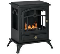 Homcom Chimenea de Bioetanol con Tanque de 1.2L 45x28x54cm Negra