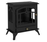 Homcom Chimenea de Bioetanol con Tanque de 1.2L 45x28x54cm Negra
