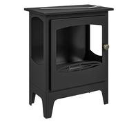 HOMCOM Chimenea de Etanol 7000BTU Chimenea de Bioetanol de Acero Tanque de 1,2 L Tiempo de Combustión 3H 39x26x54 cm Negro Aosom España
