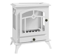 Homcom Chimenea De Bioetanol Con Tanque De 0,9 L 45x28x54 Cm Blanco