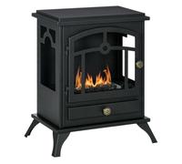 Homcom Chimenea de Bioetanol con Tanque de 1.2L 45x28x54cm Negra