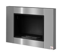 HOMCOM Chimenea de etanol quemador de bioetanol 1,5 L 2,5 horas de combustión sin humo acero inoxidable 80 x 14 x 54 cm Aosom España