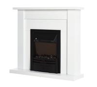 HOMCOM Chimenea Eléctrica Chimenea Decorativa con 2 Configuraciones de Calor Temporizador Termostato Integrado Luz Regulable 102x30x95cm