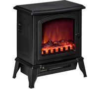 HOMCOM Chimenea Eléctrica 1000/2000W con Llama Simulada y Termostato Ajustable