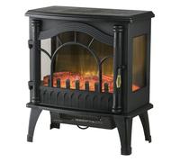 HOMCOM Chimenea Eléctrica 1000W/2000W con Temperatura Ajustable Protección contra Sobrecalentamiento 55x31x58 cm Negro Aosom España
