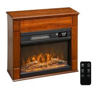 HOMCOM Chimenea Eléctrica 1000W/2000W Efecto Llama 3D 6 Colores Marrón