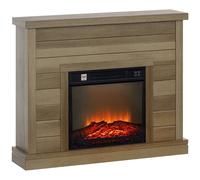 Homcom Chimenea Eléctrica 1800w Efecto De Llama Para Sala 30 M² Madera