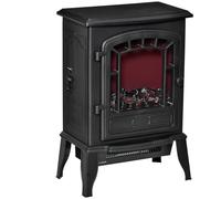 HOMCOM Chimenea eléctrica de suelo, 2 niveles de calor, efecto de llama realista, versátil Aosom España