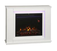 Homcom Chimenea Eléctrica Empotrable Con Efecto De Llama 12 Colores De Llama