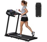Homcom Cinta De Correr Para Casa 1-12 Km/h 1,5hp Con 12 Programas Ruedas Negro