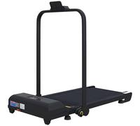 HOMCOM Cinta de Correr Plegable, Andar Caminadora Eléctrica para Casa 2 en 1, Debajo del Escritorio con 2,5HP, 10 km/h, Pantalla LED y Control Remoto, Portátil para Gimnasio y Oficina, Negro