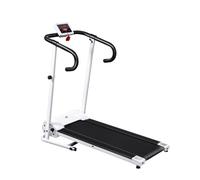 HOMCOM Cinta de Correr y Andar Plegable y Eléctrica de 500W para Fitness 1-10Km/h con Pantalla LCD y Carga Máx. 110 kg Blanco y Negro Aosom España