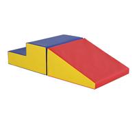 HOMCOM Circuito de motricidad para bebés juguetes de escalada modular 2 bloques gigantes de espuma 50 x 50 x 25 cm multicolor