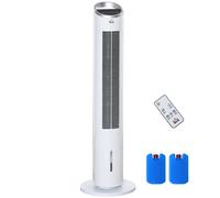 HOMCOM Climatizador enfriador de aire/ventilador de columna/humidificador/purificador 4 en 1-oscilante-temporizador 3 velocidades Aosom España