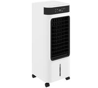HOMCOM Climatizador Evaporativo 3 en 1 con Depósito de 7 L Oscilación 48° 3 Velocidades 3 Modos Temporizador 24h Blanco