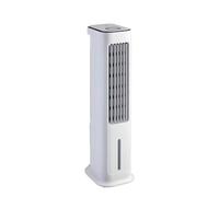 HOMCOM Climatizador Evaporativo Bajo Consumo 75W 5L 23x29x86 cm Blanco | Oscilante, Control Remoto, 3 Modos, 3 Velocidades, Temporizador 12h, Pantalla LED Táctil