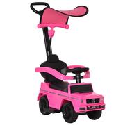 HOMCOM Coche Correpasillos para Niños de 1-3 Años con Licencia Mercedes G350 Capota Extraíble y Barandilla 85,5x40,5x95 cm Rosa Rosa
