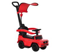 HOMCOM Coche Correpasillos para Niños de 1-3 Años con Licencia Mercedes G350 Capota Extraíble y Barandilla 85,5x40,5x95 cm Rojo