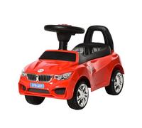 HOMCOM Coche Correpasillos para Niños de 18-36 Meses con Faros Música Bocina Volante Espacio de Almacenaje y Asa 63,5x28x36 cm Rojo Aosom España