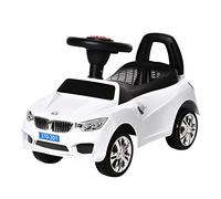 HOMCOM Coche Correpasillos para Niños de 18-36 Meses Andador Correpasillos con Faros Música Bocina Volante Espacio de Almacenaje y Asa para Empujar 63,5x28x36 cm Blanco