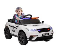 Homcom - Coche de policía eléctrico Blanco