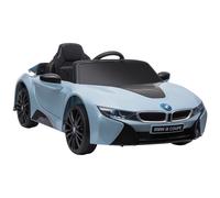 HOMCOM Coche Eléctrico BMW I8 COUPE con Licencia para Niños +3 Años Batería 6V Control Remoto y Manual MP3 Bocina 115x72,5x46 cm Azul Aosom España