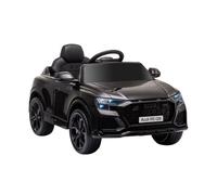 HOMCOM Coche Eléctrico Infantil +3 Años Licencia Audi RS Q8 con Batería 6V 2 Motores Mando a Distancia Música Bocina y Luces Velocidad Máx. 3km/h 101x62x51 cm Negro