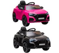 HOMCOM Coche Eléctrico Infantil Audi RS Q8 +3 Años con Batería 6V 2 Motores Rosa Pink