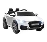 HOMCOM Coche Eléctrico Infantil Audi TT Eléctrico 12V con Velocidad 3 km/h Mando a Distancia para Niños de 3+ Años 102x60x44 cm Blanco Aosom España