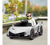 HOMCOM Coche Eléctrico Lamborghini para Niños de 3 a 6 Años 111x61x45 cm Blanco