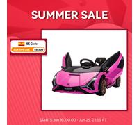 HOMCOM Coche Eléctrico 12V para Niños +3 Años Lamborghini SIAN Mando a Distancia