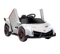 Homcom Coche Eléctrico Lamborghini Para Niños De 3 A 6 Años 111x61x45 Cm Blanco