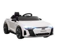 HOMCOM Coche Eléctrico Niño 12V Control Remoto Parental Blanco | Vehículo Eléctrico, Máx. 5 Km/h, Efectos de sonido, luminosos, Audi RS E-tron GT